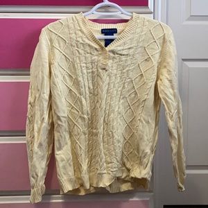 🛍️Karen Scott yellow cable knit sweater
